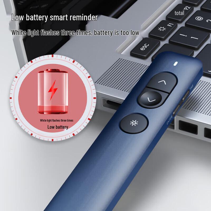 Deli Green Laser Presenter with Page Turner