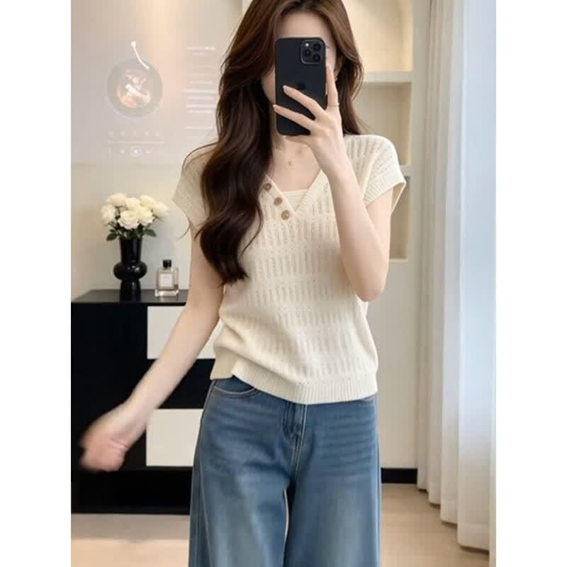 La Chapelle Women s Ice Cool Hollow Knit Top XL