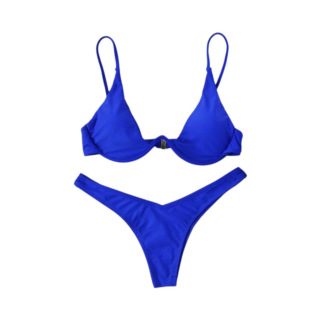Women's Sexy Bikini Two-piece Push-up Underwire Color Swimsuit