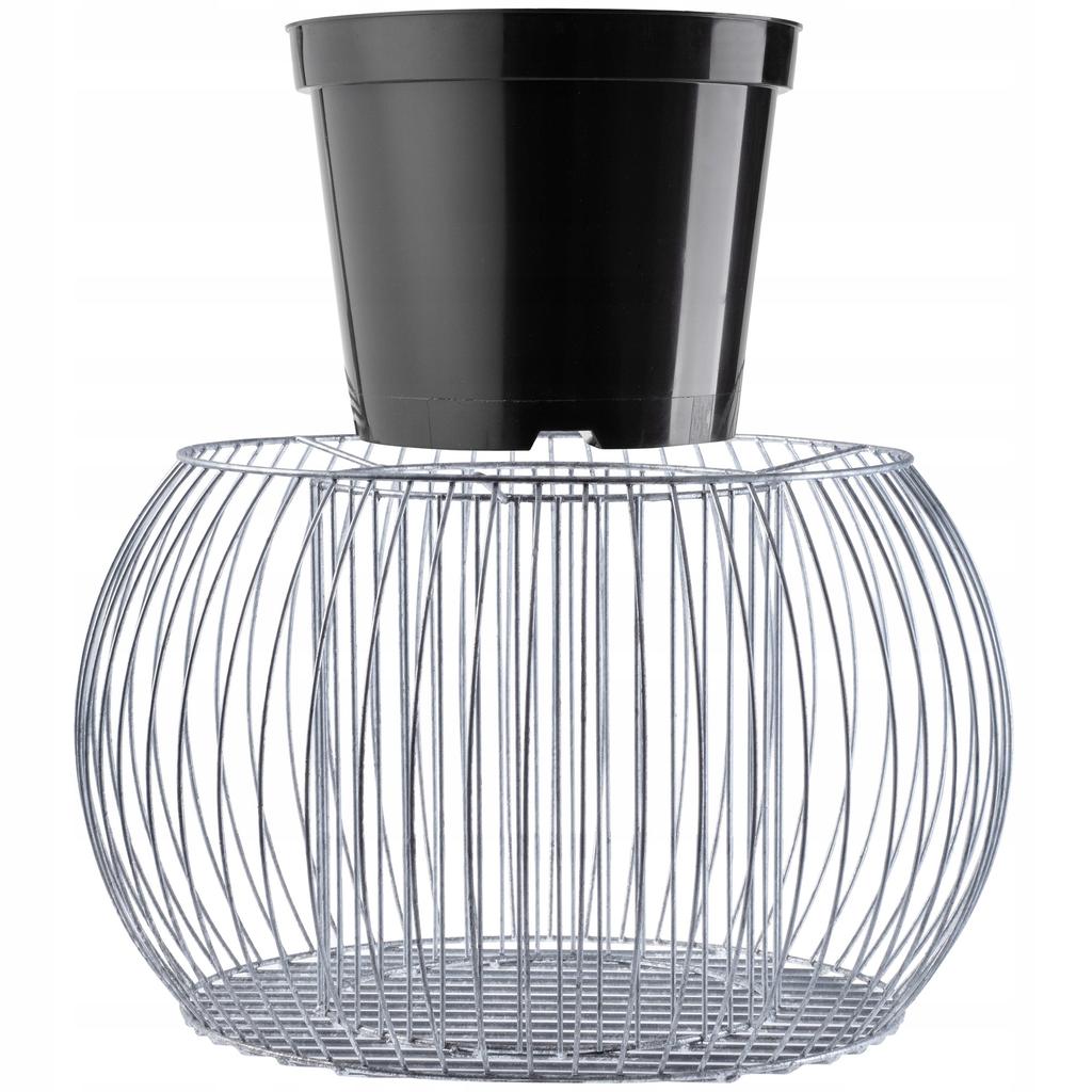 KADAX Donica Gabionowa Doniczka Okrągła Ze Stali 53 cm