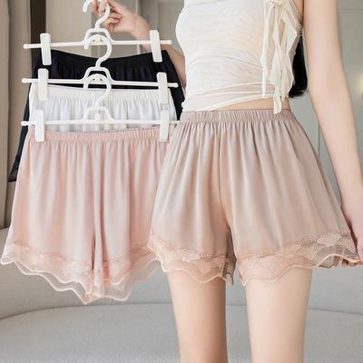 Damen Sommer Eis Seide Spitze Sicherheits-Hose: Blickdicht, Locker sitzende JK Leggings, Drinnen oder draußen tragen.