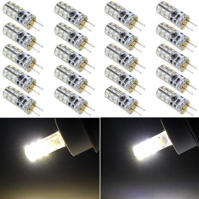 10PC Dimmable G4 24 Leds 3014 E Non polar Chip Silicon Lamp G4 24 Leds 3014 Chip Silicon Light Lamp Bulb 3W 360 Degree