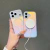 For Iphone 17 Pro Max Laser Color-Changing Matte Phone Case 17Pro Magnetic Cover 17Air Gradient Colors Cases Sun Set Sky