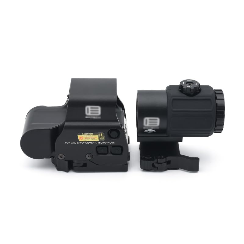 EO EXPS3 558 G43 Type Replica Dot Sight with Magnifier and Mount Spacer, 3x Booster Scope, Black Engraving (PJ558+G43 Black)