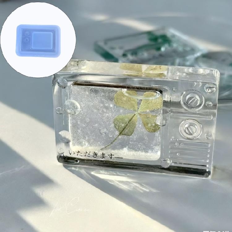 Retro Styles Silicone Television Mould for Crafting Projects Easy to Demold and Cleaning Heat Resistant Materials