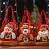 4er Set Weihnachts-Stofftier-Geschenktaschen mit robusten Polyester-Haltern - Nikolaus, Schneemann, Rentier & Bär Design Schneeflockenmuster