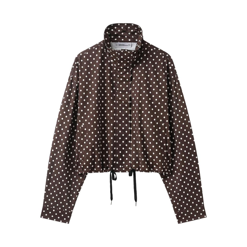 2025 Autumn Women's Polka Dot Puff Sleeve Jacket and Casual Pants Set