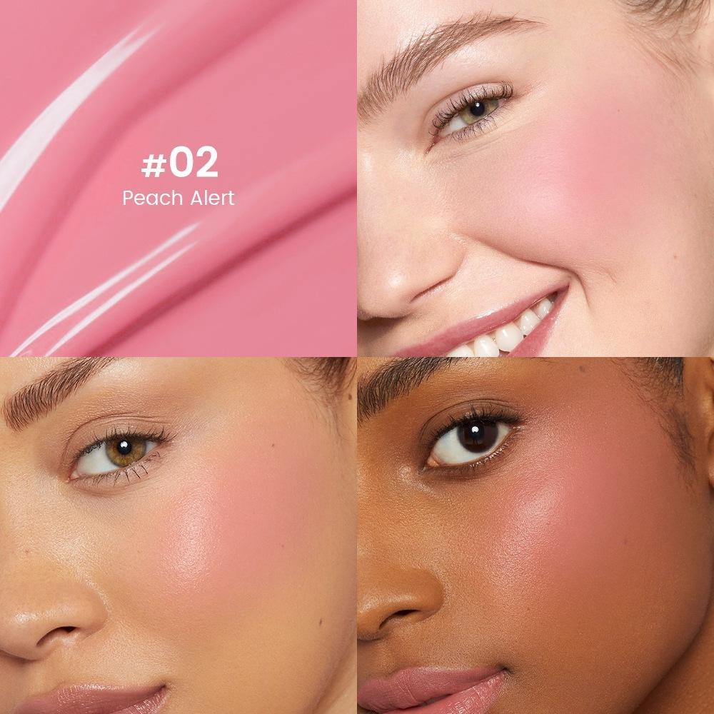 Pudaier 6 Colors Cushion Liquid Blush & Highlighter - Waterproof Long Lasting Cheek Makeup, Natural Glow Blush Palette for Face