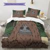 The Big Lez Show Sassy Night Forest 3 Pieces Bedding Set, Cartoon Bigfoot Duvet Cover & Pillowcases