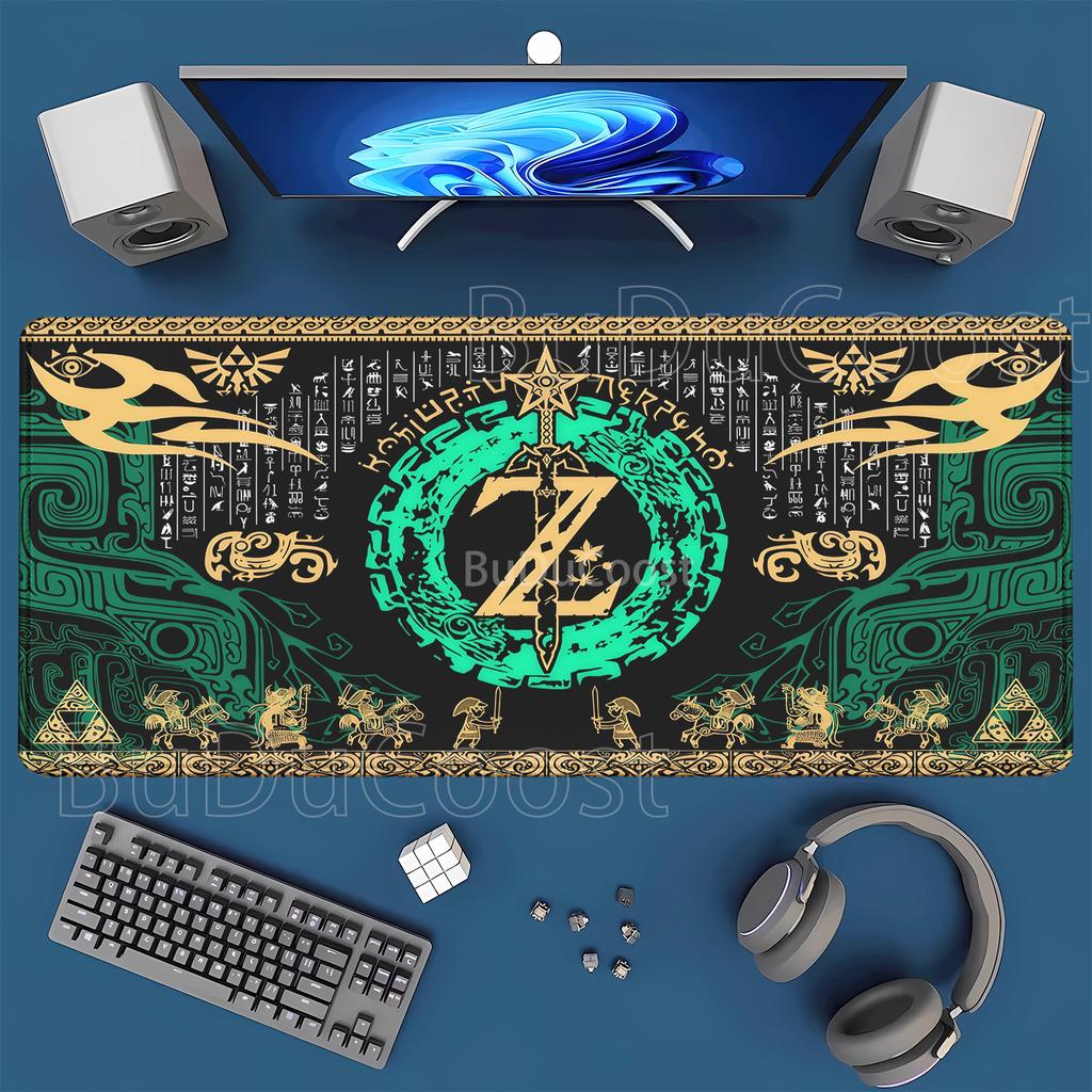 Link Mouse Pad Pc Gamer Anime Zelda Mousepad Cabinet Keyboard Carpet Antislip Computer Gaming offices HD Printing XXL Desk Mat