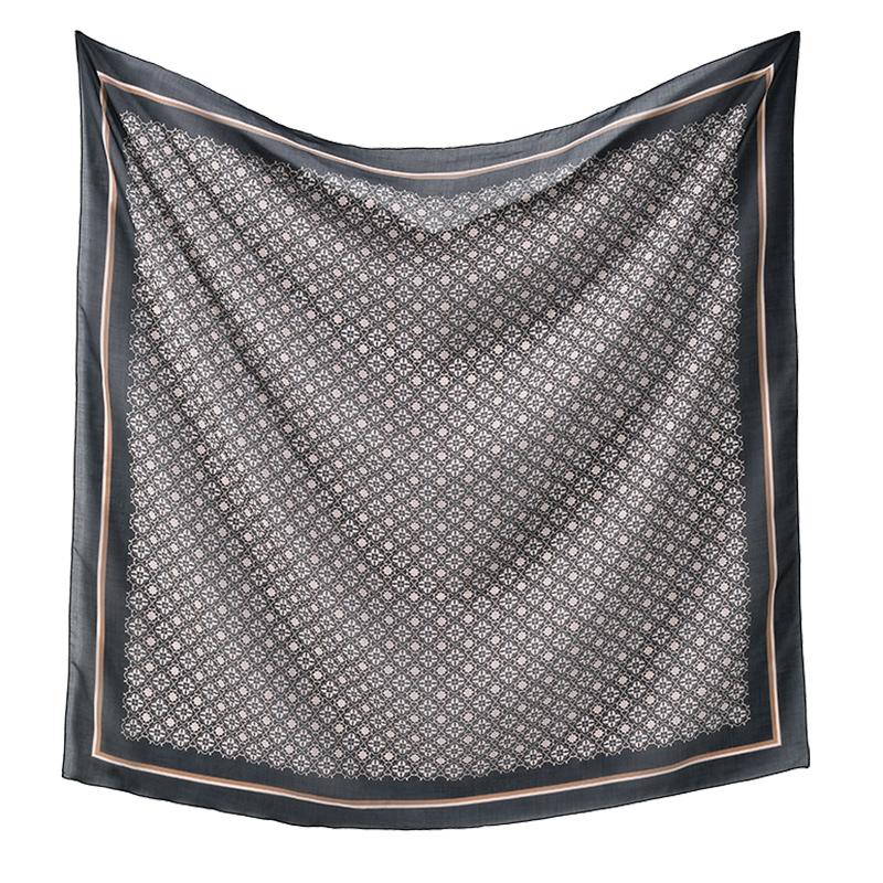 110*110cm New Cotton Linen Square Scarf Women Kerchief Flower Print Neckerchief Scarves Headwrap Bandanas Hairband Headbands