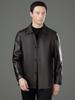 Men's Genuine Sheepskin Lapel Coat - Winter 2025 Single-Breasted Leather Jacket with Plush Lining for Middle-Aged Dads