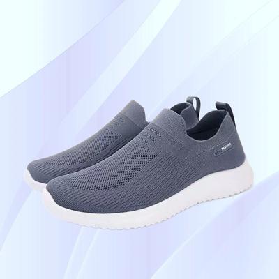 Round Head Fly-woven Breathable and Versatile One-pedal Mesh Cloth Shoes, Light and Comfortable Casual Shoes