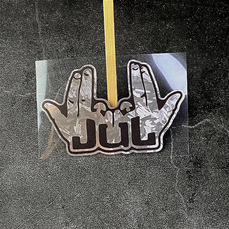 1PC Rock Music JUL Gesture Car Stickers Waterproof Vinyl Decals for Auto Window Bumper Rear Windshield Motorcycle Laptop Decors