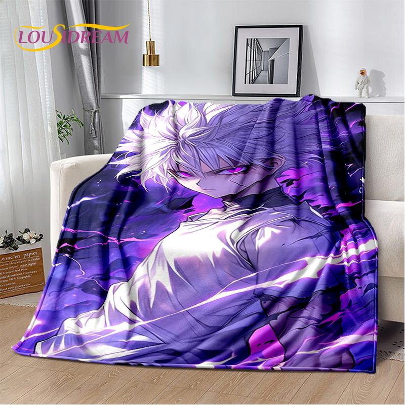 HxH Anime Hunter×Hunter Cartoon Soft Flannel Blanket for Beds Bedroom Sofa Picnic,Throw Blanket for Cover Outdoor Leisure Nap