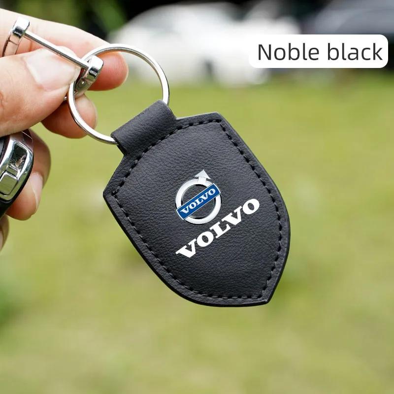 

Leather Car Styling Keychain Key Chain Keyrings Key Holders For Volvo XC90 V90 V60 XC60 V40 S80 S60 S90 C40 XC40 V70 XC70 C30 чорний