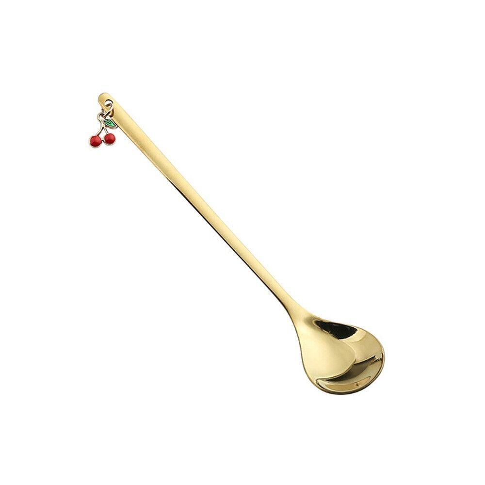 Golden Coffee Spoon Stainless Steel Tea Spoon Portable Stirring Spoon