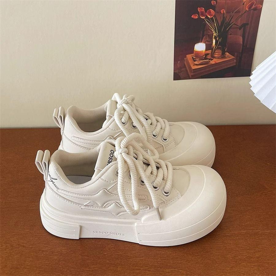 Summer fire versatile platform white shoes women's light sports canvas shoes fashion casual board shoes