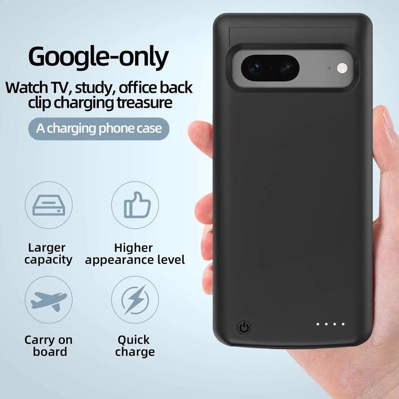 For Google Pixel 8 Pro 7 6 Pro Wireless Battery Charger Case Power Case Battery Pack Power Bank 10000mAh Wireless Charging Cover