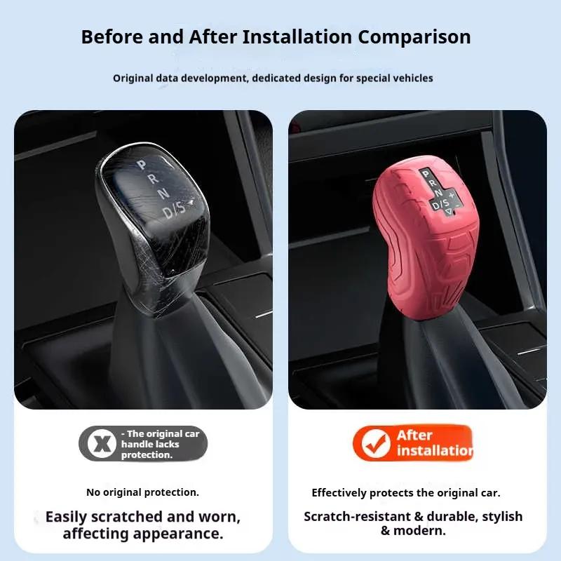 For Volkswagen Tacqua Car Silicone Automatic Gear Shift Knob Cover Tasteless Antislip Shifter Knob Protective Cover