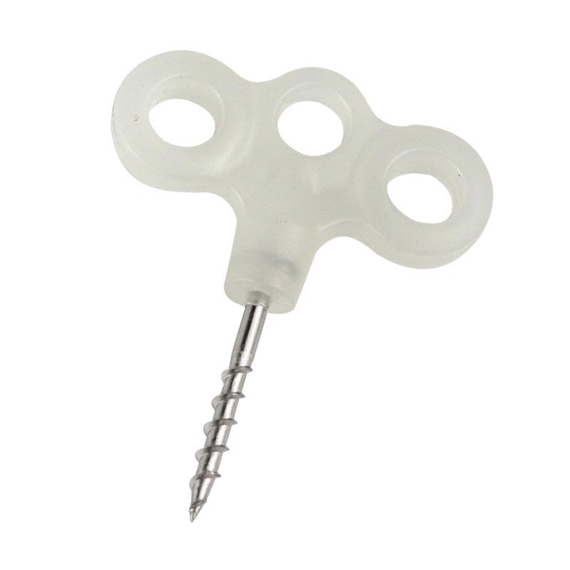 Windproof Three-Hole Tent Pegs with Hand-Tightened Deck Screws