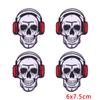 10Pcs Punk Skull Iron On Patches for Clothing - Gothic Headphone Mushroom Embroidered Patches On Clothes Jackets DIY Decor