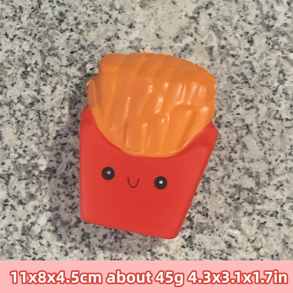1pc Cute Thick Cut Sticky Toast Slices Fake Bread Strawberry Cake Understanding Teaching Props Gift Slow Rebound Toys Play
