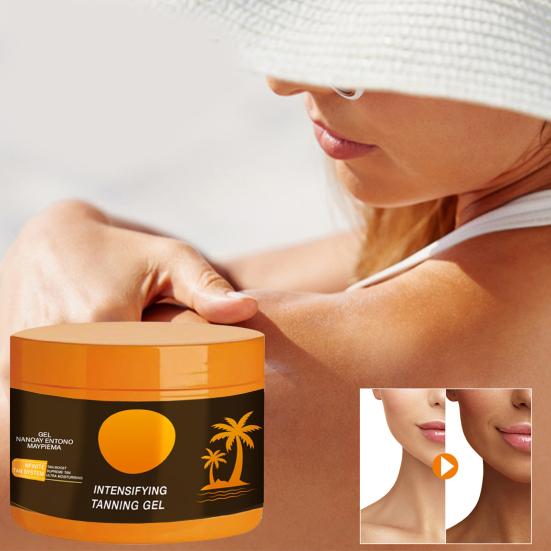 Přírodní krémový gel urychlující opálení 150 ml Intenzivní opalovací gel pro solária Venkovní Nemastný Krémový pro obnovu pokožky pro všechny typy pleti
