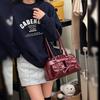 Fashi Bow Women's Bowling Shoulder Bags Portable High Capacity Ladies Underarm Pillow Bag Commuter Female PU Leather Handbags