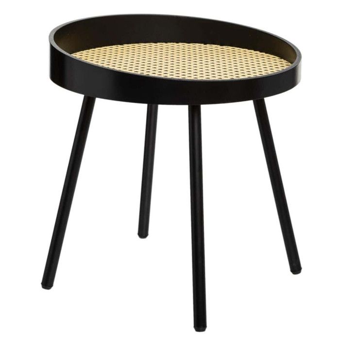 Lot de 2 tables à café "Arty", cannage rotin Atmosphera