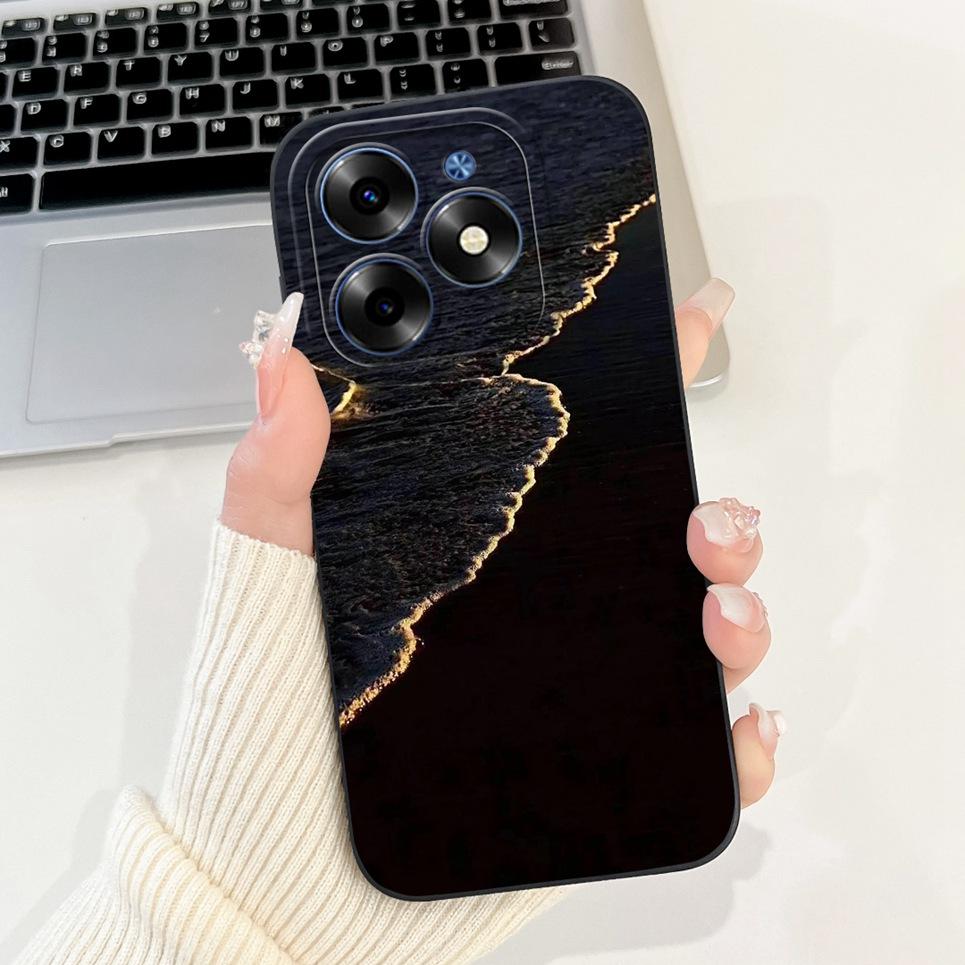Luxus Modische Rückabdeckung Für Tecno Spark GO 2024 BG6 Hülle Weiches Silikon SparkGO 2024 Handyhülle Hase Katze Blume Panda Funda