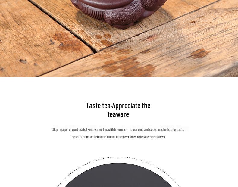 Handmade Yixing Zisha Dragon Turtle Tea Pet Sculpture for Tea Ceremony