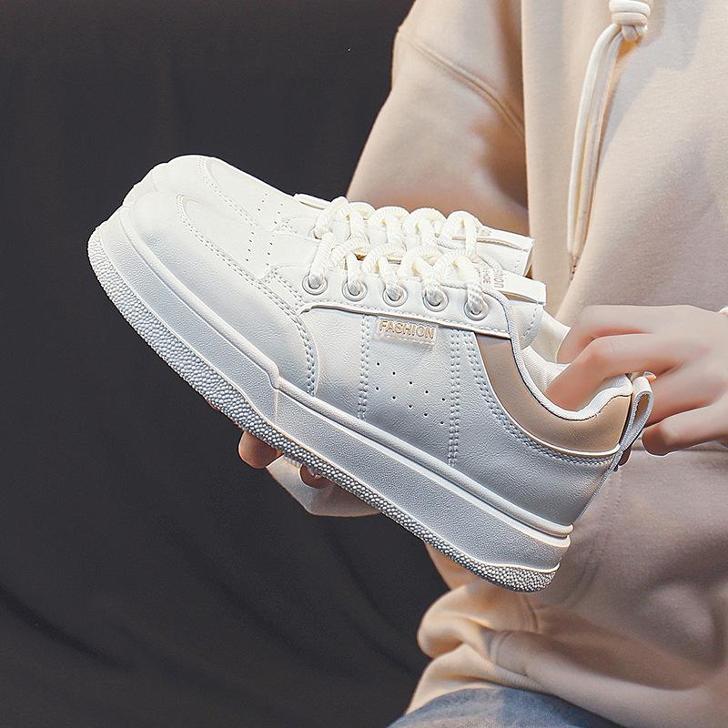 Spring little white shoes new female students thick-soled heightening sports board shoes casual street shooting