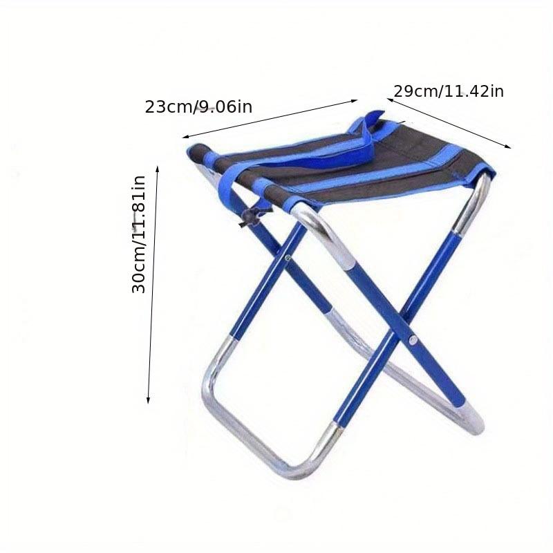 1PC Lightweight Aluminum Alloy Folding Stool Small Horse Tie Outdoor Portable Folding Small Bench Fishing Small Stool Ideal for Camping