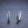 Black Awn Black Stone Hoop Earrings for Women