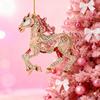 Koňské vánoční ozdoby Třpytivá kamínková koňská závěsná dekorace Akrylová ozdoba na vánoční stromek pro zimní vánoční párty potřeby Svátek