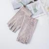 Summer Manicure Sunscreen Gloves Pure Cotton Half Finger Women's Ultraviolet Anti Light Thin Style Driving and Riding Anti Slip Finger Breathable