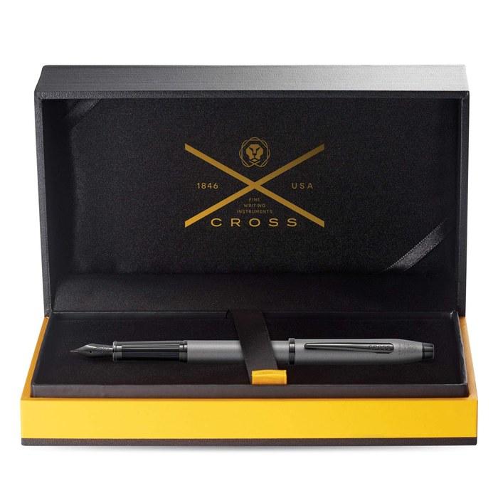 Cross Century II Fountain Pen - Gunmetal Gray - Premium Gift Box - Fine Nib