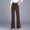 Spring Autumn Hot Suit Pants Temperament Commuting Drooping Micro-flare Pants High-waist Elastic Large-size Loose Flared Pants