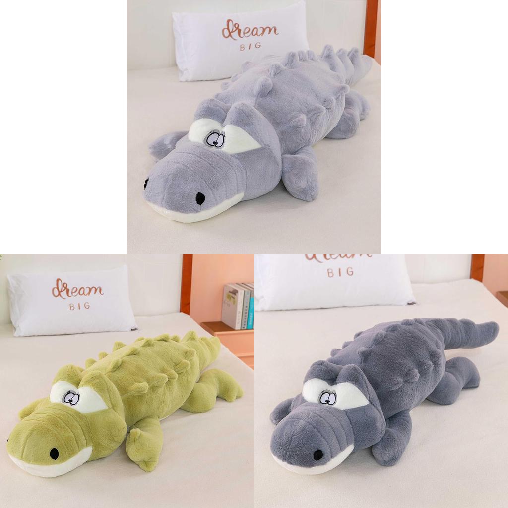 Cartoon Crocodile Plush Toy Sleeping Pillow For Girls Gift Microfiber Softness
