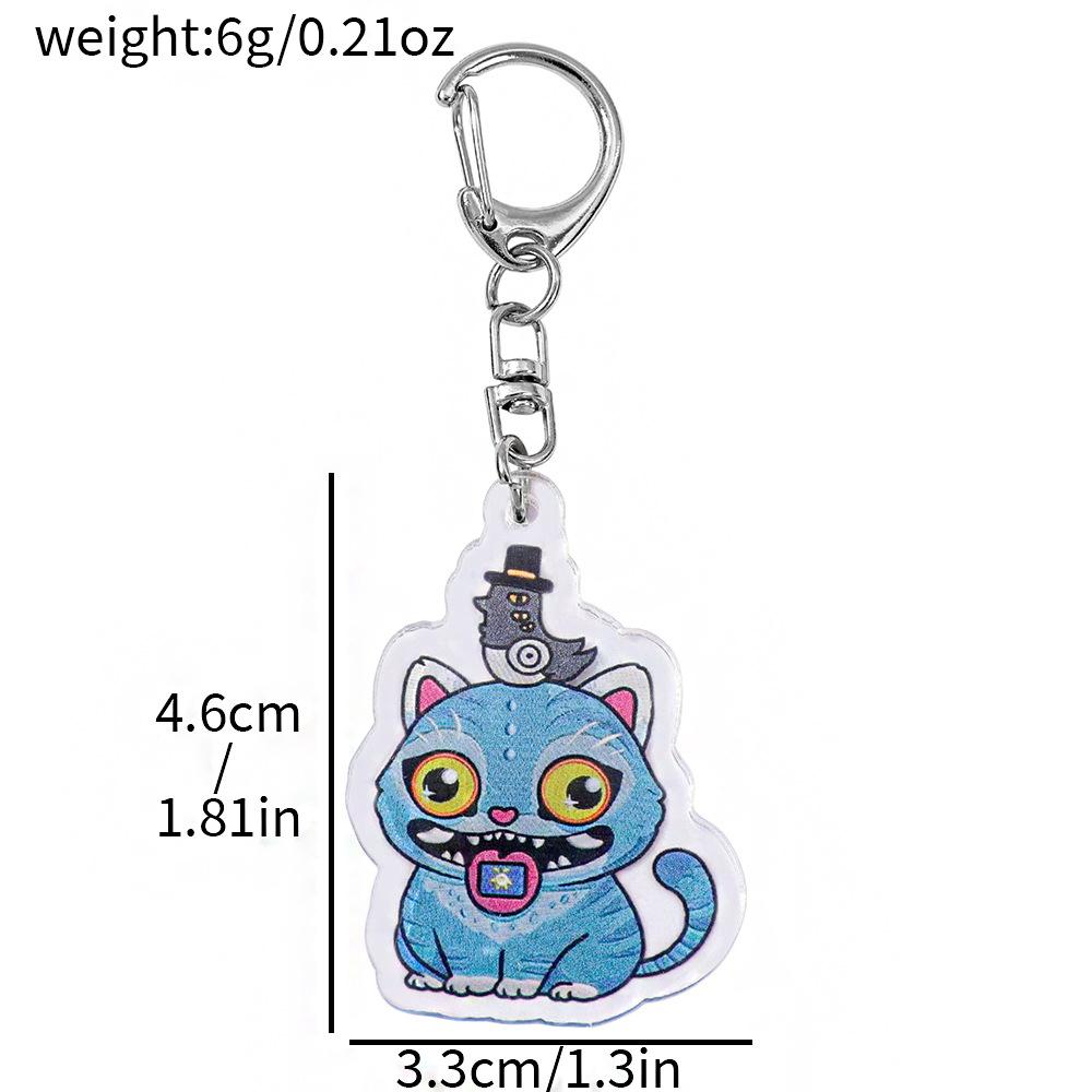 

New Cute Cartoon Witch Hunter Double sided Keychain Backpack Pendant Personalized Accessories