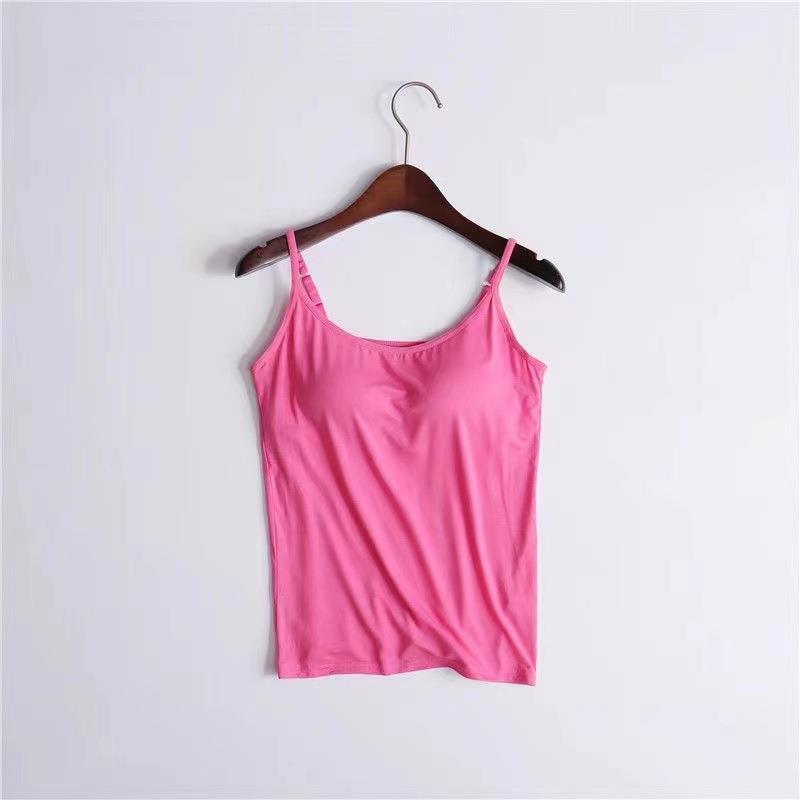 Plus Size Modal Female No Steel Ring Integrated Five-finger Chest Pad Camisole Bottoming Shirt Slim Vest