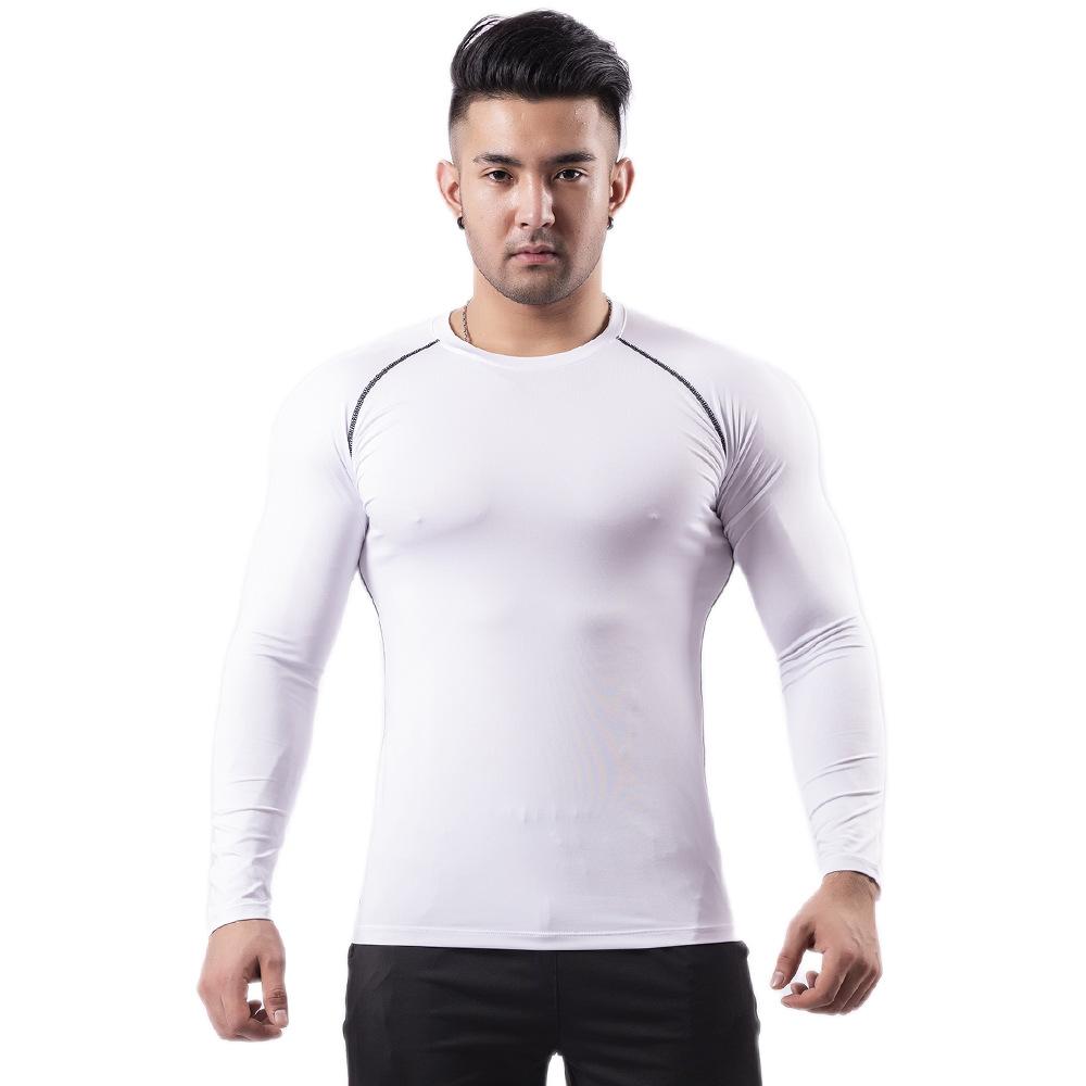 Men Running Long Sleeve T Shirts Gym Running Quick-Dry Tights Shirts Fitness Compression Sportswear Tops