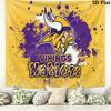 Minnesota Vikings Wall Tapestry Aesthetic Wall Hanging Printed Fabric Blanket Decorative Tapestries for Bedroom Living Room Home Decor