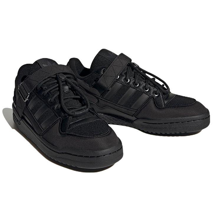 Adidas Originals Forum Low Leather Comfortable Trendy Low-Top Skate Shoes Unisex Sneakers Black IG7596