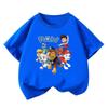 High-Quality Boys' Autumn Cartoon Print Short-Sleeve Round Neck Shirt