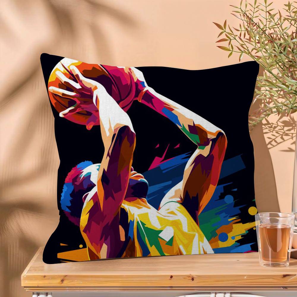 Nordic Colorful Sport Basketball Maple Design Cushion Cover Happy Autumn Harvest decor Holiday Decorati Pillow Cover