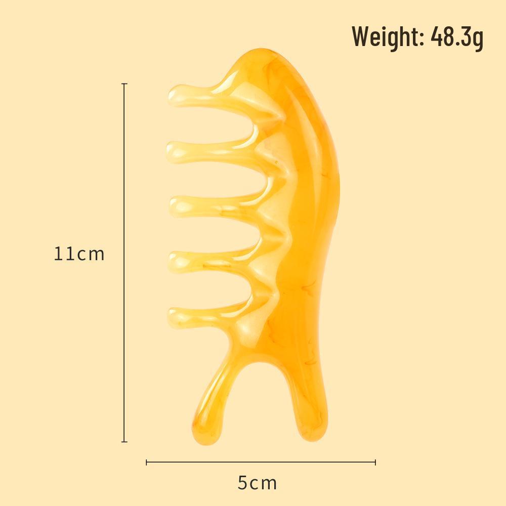 Five-Tooth Meridian Massage Dolphin Comb: Multifunctional Resin Five-Finger Therapy Tool