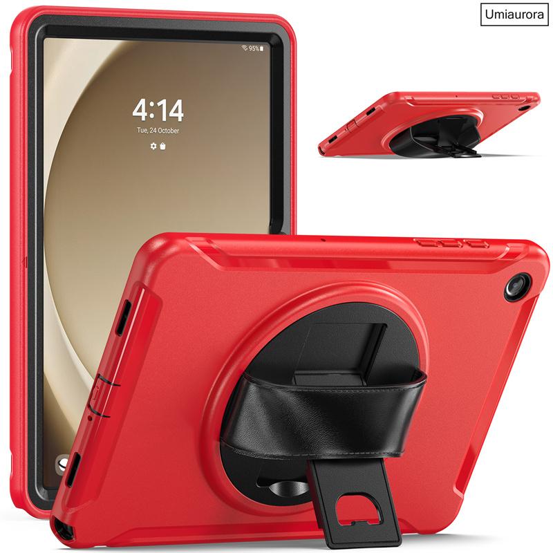For Samsung Tab A A7 A8 A9+ A11 Plus 11 Inch SM-X230 X210 X200 S6 Lite 10.4" Shockproof Tablet Case Hand Strap Stand Armor Funda