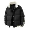 Stand-up collar down cotton-padded clothes for men's winter new warm thickened three-bar bread clothes loose large-size jacket